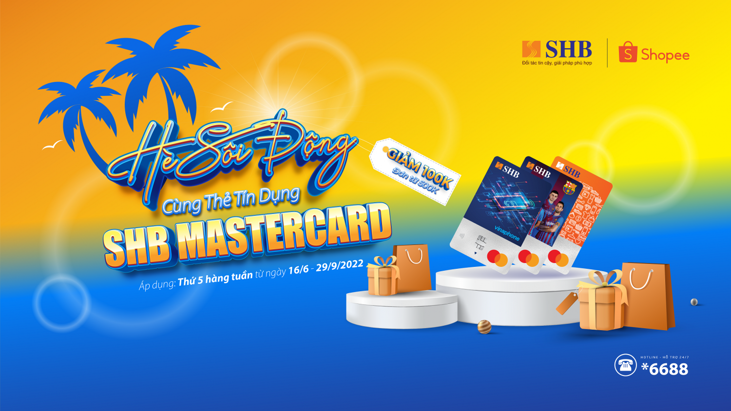 Giảm ngay 100.000 VND khi thanh toán bằng thẻ tín dụng SHB Mastercard tại Shopee Giảm ngay 100.000 VND khi thanh toán bằng thẻ tín dụng SHB Mastercard tại Shopee