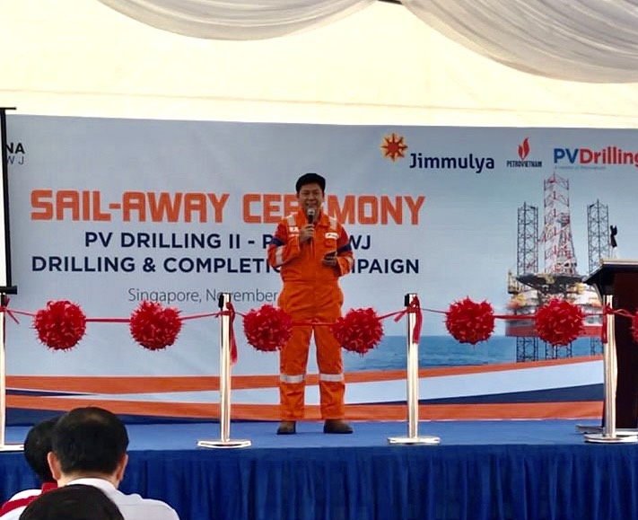 Ông Achmad Agus Miftakhurrohman, Tổng giám đốc Vùng 5, PHE ONWJ phát biểu khai mạc buổi lễ.
