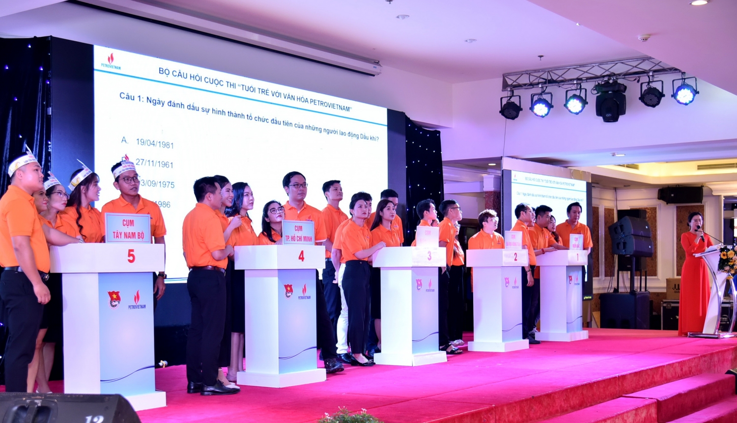 Phần thi “Có thể bạn đã biết” với các câu hỏi trắc nghiệm liên quan đến chủ đề Văn hóa Petrovietnam