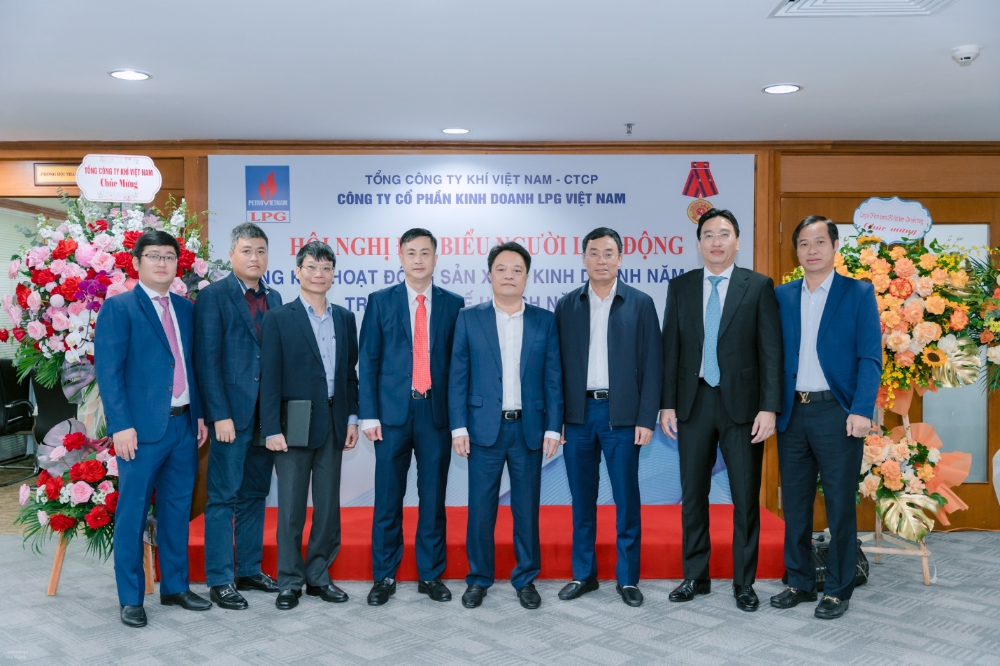 Các lãnh đạo PV GAS tham dự và chúc mừng Hội nghị Người lao động PV GAS LPG 2022