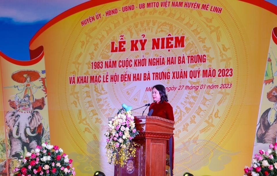 Tưng bừng khai hội đền Hai Bà Trưng Xuân Quý Mão 2023 Tưng bừng khai hội đền Hai Bà Trưng Xuân Quý Mão 2023