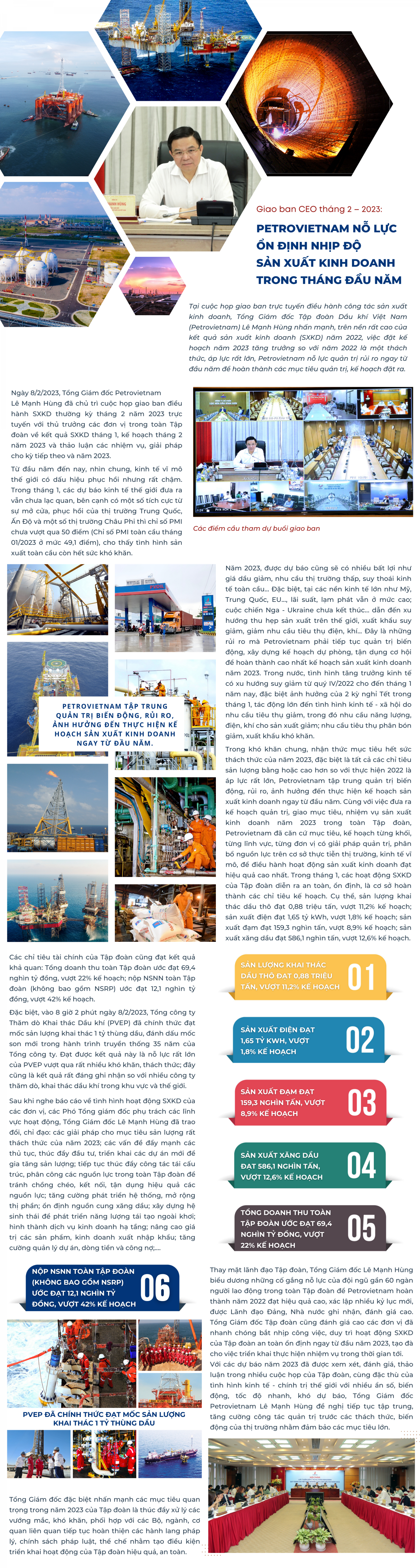 [E-Magazine] Petrovietnam nỗ lực ổn định nhịp độ sản xuất kinh doanh trong tháng đầu năm
