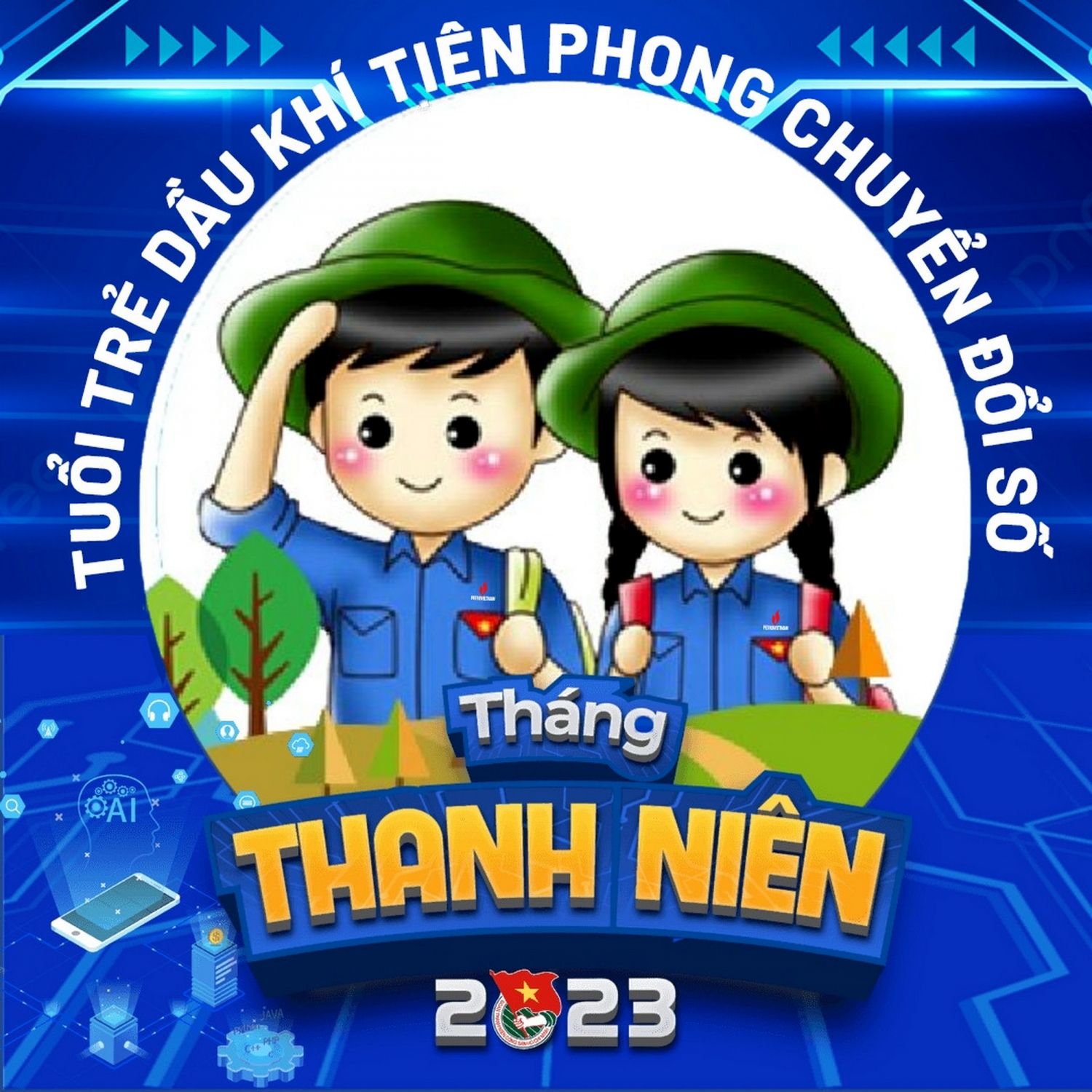Logo Tháng Thanh niên của Tuổi trẻ Petrovietnam, kêu gọi phong trào trong toàn Tập đoàn