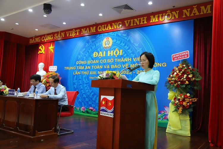 Trung tâm An toàn và Bảo vệ môi trường Vietsovpetro tổ chức thành công Đại hội Công đoàn lần thứ XIII, nhiệm kỳ 2023-2028