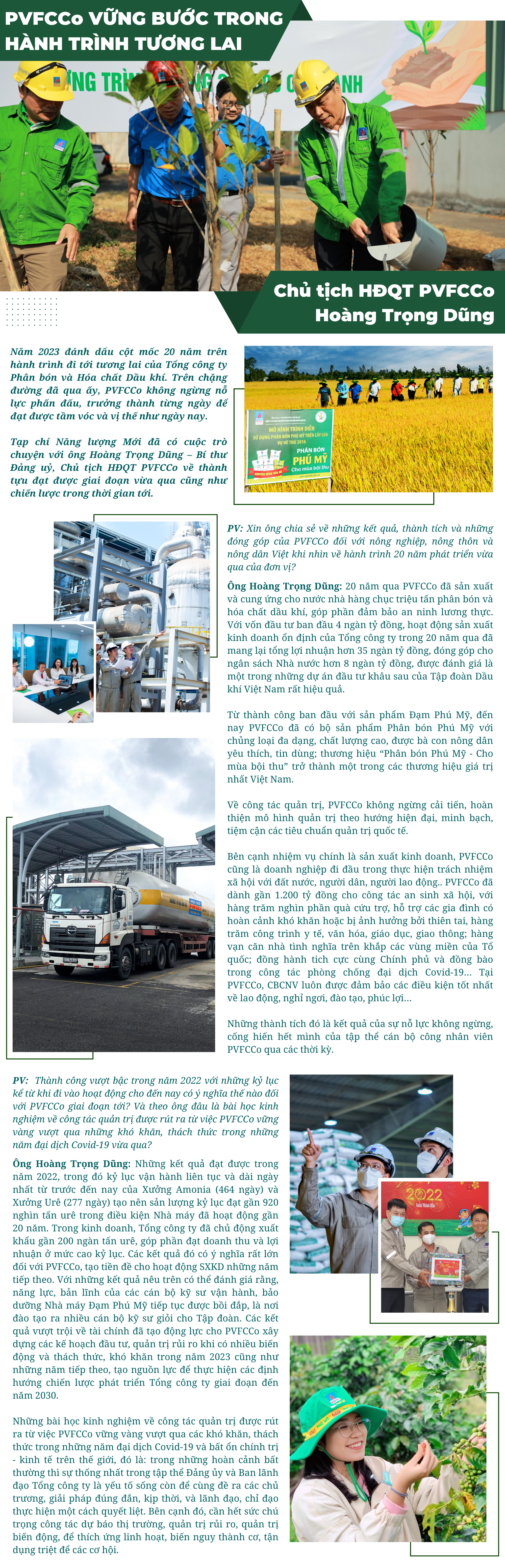 [E-Magazine] Chủ tịch HĐQT PVFCCo Hoàng Trọng Dũng: PVFCCo vững bước trong hành trình tương lai