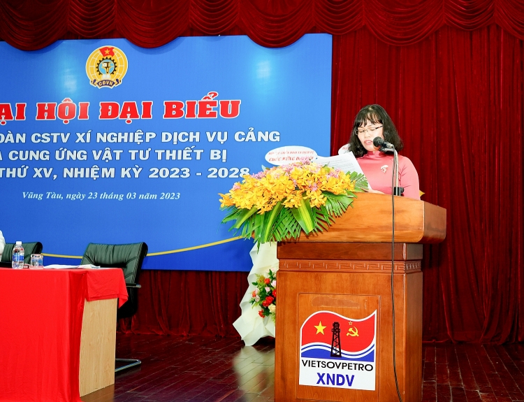 Công đoàn Xí nghiệp Dịch vụ Cảng và Cung ứng vật tư thiết bị  tổ chức thành công Đại hội lần thứ XV