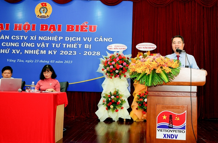 Công đoàn Xí nghiệp Dịch vụ Cảng và Cung ứng vật tư thiết bị  tổ chức thành công Đại hội lần thứ XV