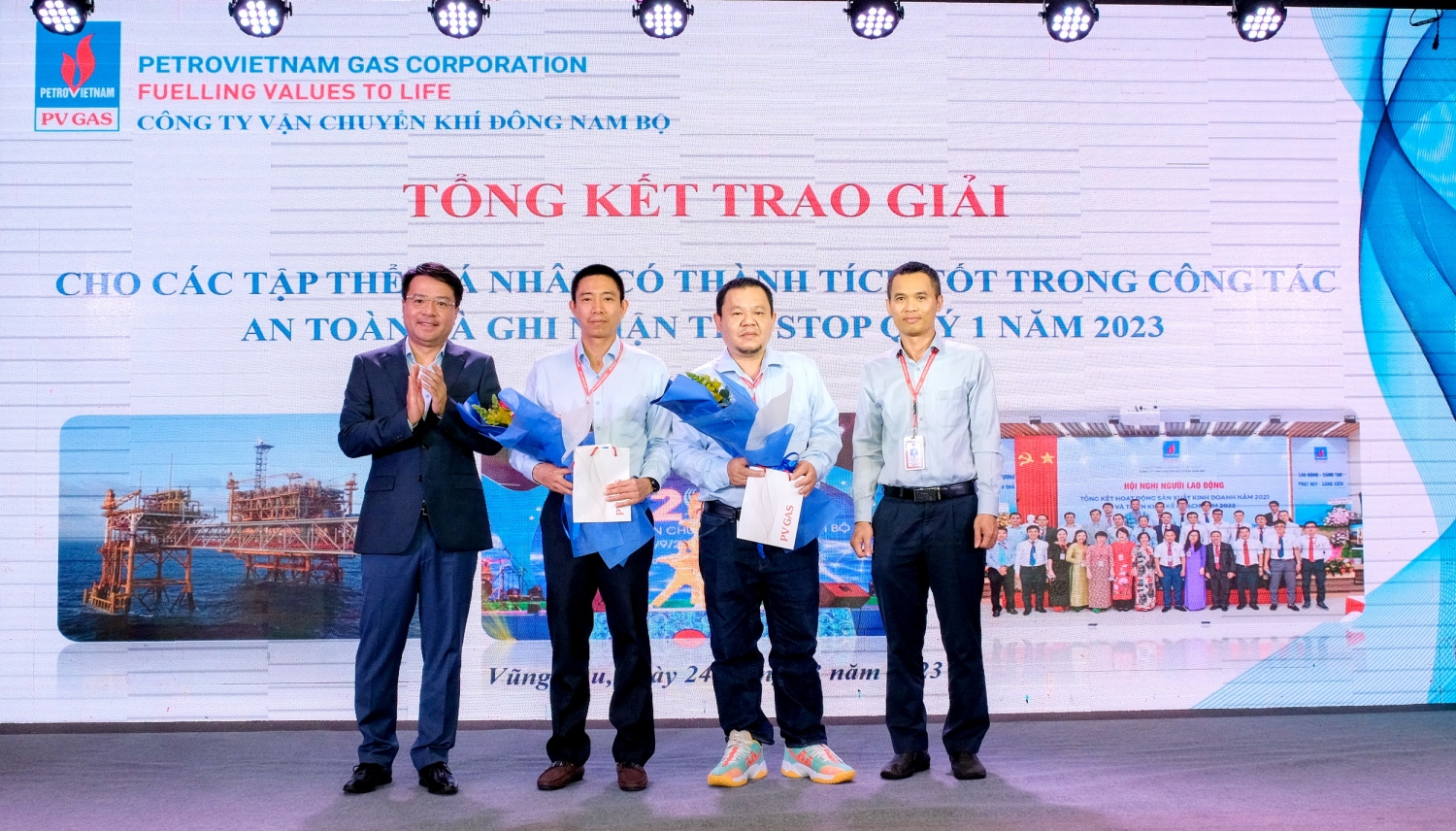KĐN tổ chức khen thưởng để ghi nhận và biểu dương các cá nhân, tập thể có thành tích đóng góp quan trọng trong công tác ATSKMT trong năm 2022 và 3 tháng đầu năm 2023.