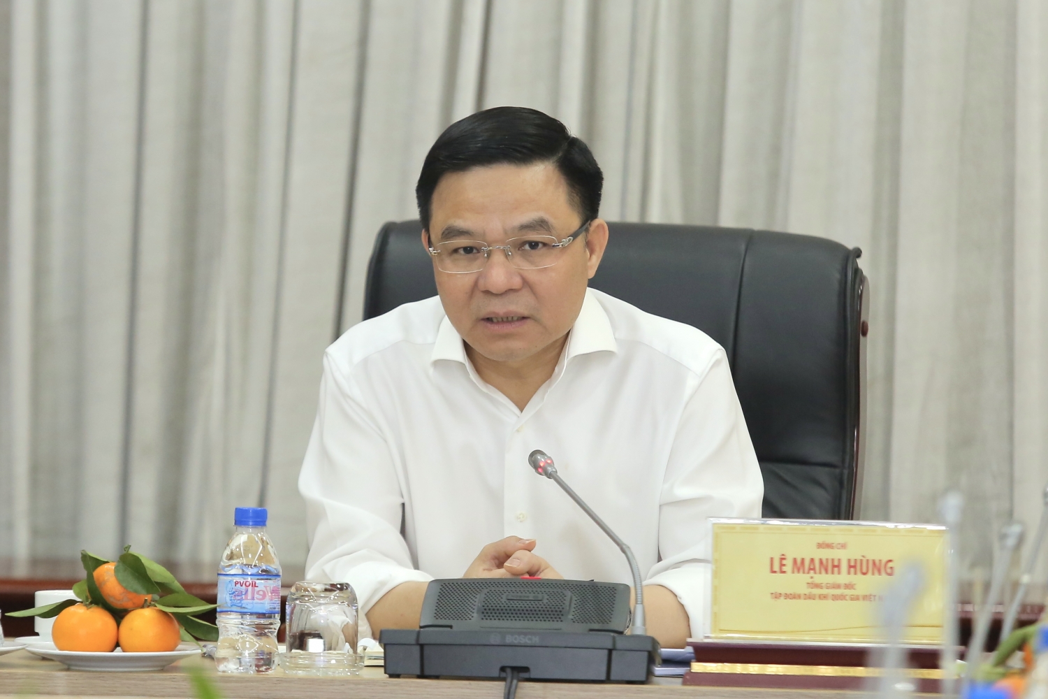 Tổng Giám đốc Petrovietnam Lê Mạnh Hùng phát biểu chỉ đạo Tổng Giám đốc Petrovietnam Lê Mạnh Hùng phát biểu chỉ đạo