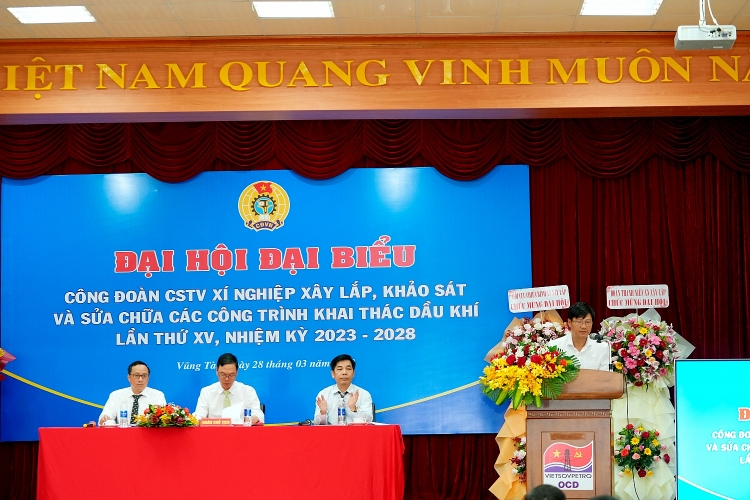 Công đoàn Xí nghiệp Xây lắp, Khảo sát và Sửa chữa các công trình khai thác dầu khí tổ chức thành công Đại hội đại biểu Công đoàn lần thứ XV Công đoàn Xí nghiệp Xây lắp, Khảo sát và Sửa chữa các công trình khai thác dầu khí Vietsovpetro tổ chức thành công Đại hội lần thứ XV