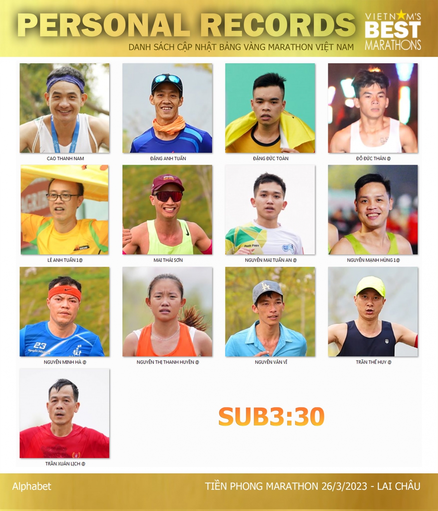 VĐV của CLB BSR Runners được vinh danh trong Bảng vàng Marathon Việt Nam 2023