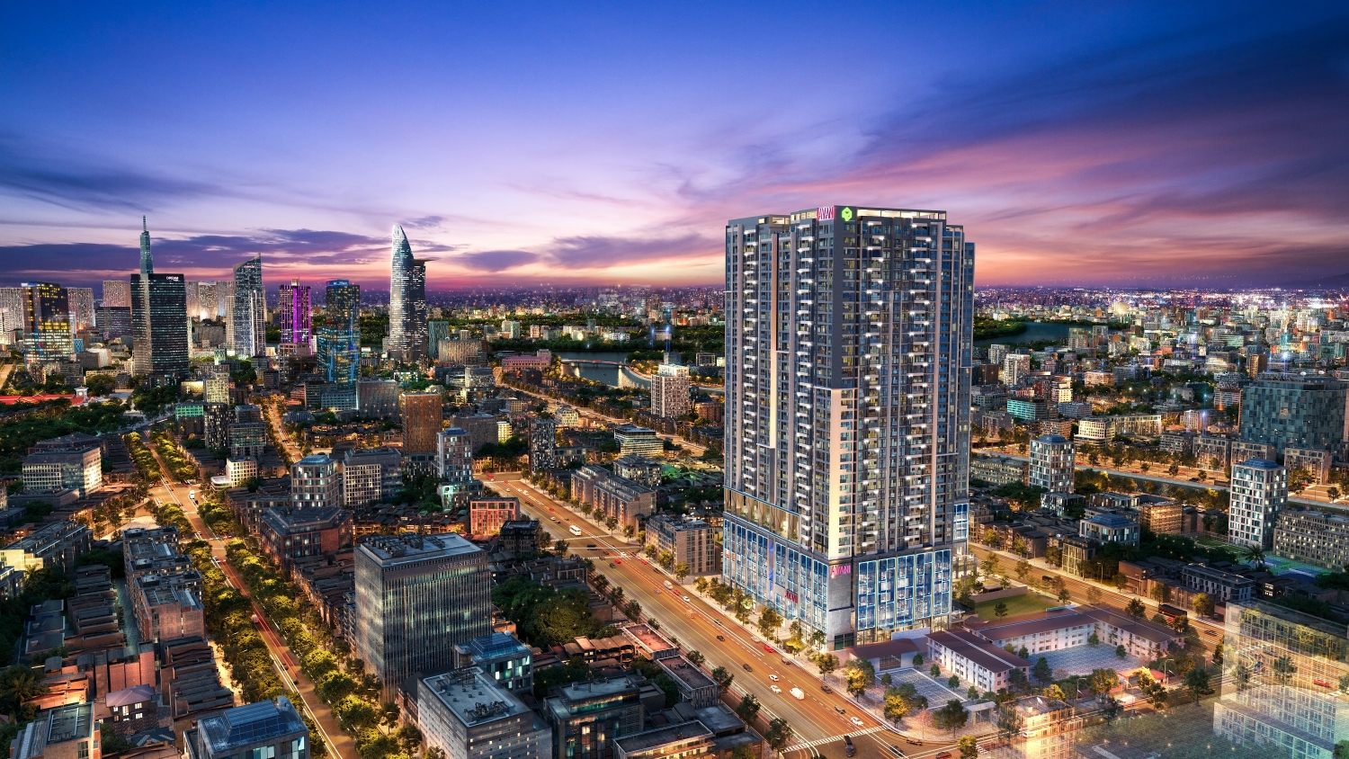 Phối ảnh dự án Tổ hợp căn hộ thương mại The Grand Manhattan
