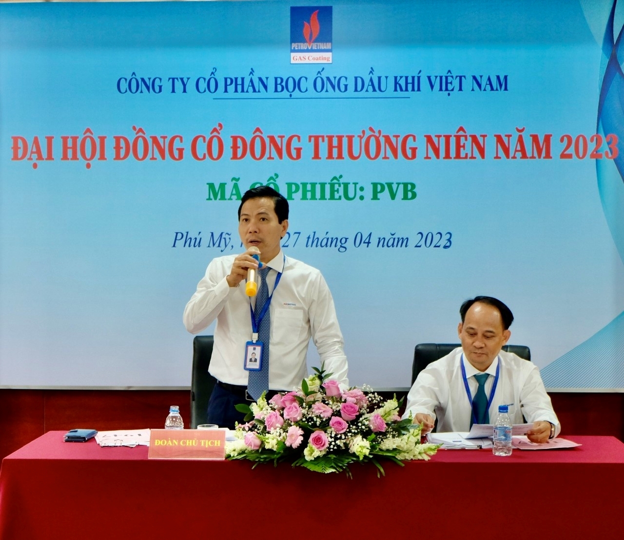 Đoàn Chủ tịch điều hành Cuộc họp Đại hội đồng cổ đông PV Coating 2023