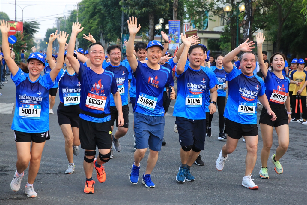 BSR - Đơn vị tiên phong trong phong trào chạy bộ tại Quảng Ngãi