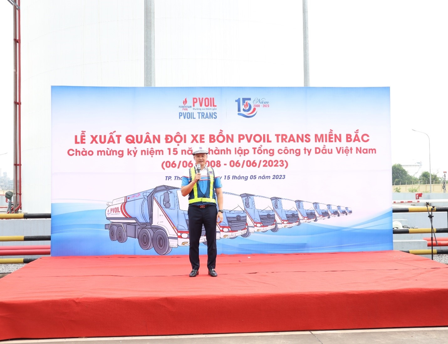 Ông Lê Trung Hưng - Giám đốc Công ty phát biểu tại buổi lễ.