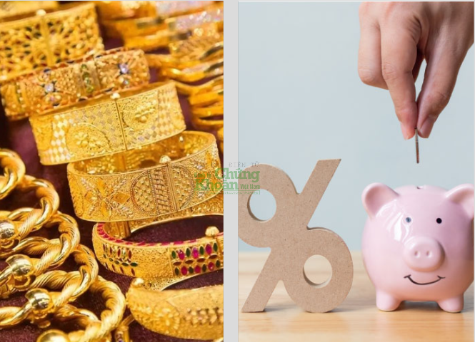 Tiền nhàn rỗi nên mua vàng hay gửi tiết kiệm?