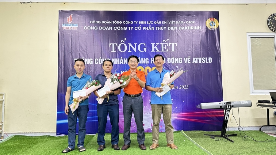 Thuỷ điện Đakđrinh tổng kết Tháng công nhân, Tháng hành động về an toàn, vệ sinh lao động 2023