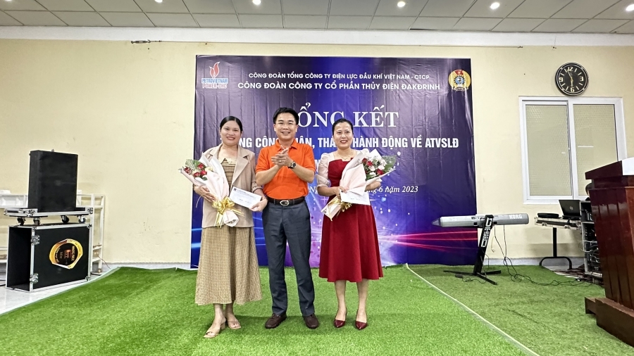Thuỷ điện Đakđrinh tổng kết Tháng công nhân, Tháng hành động về an toàn, vệ sinh lao động 2023