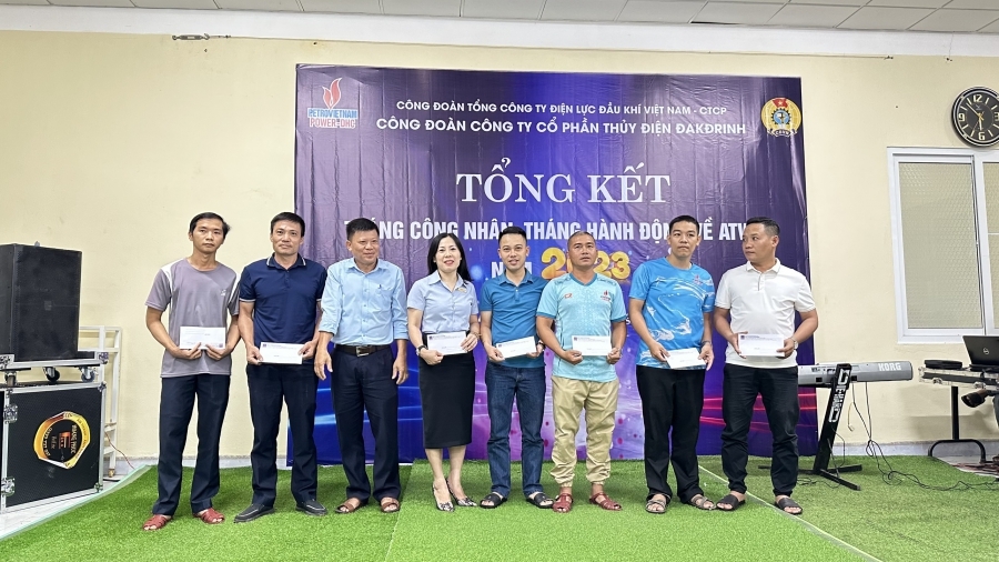 Thuỷ điện Đakđrinh tổng kết Tháng công nhân, Tháng hành động về an toàn, vệ sinh lao động 2023