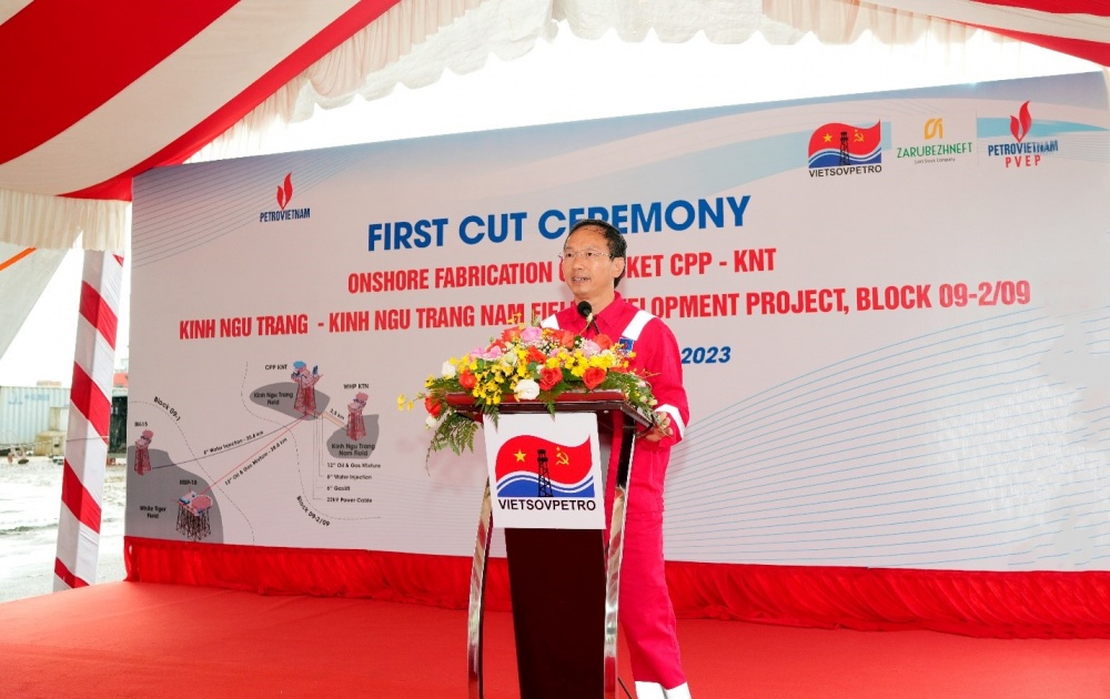 Đại diện PVEP, Ông Đặng Ngọc Quý – Phó TGĐ phát biểu