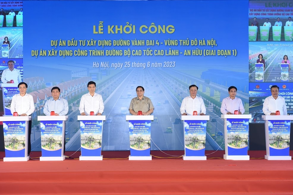 Khởi công đường Vành đai 4 - Vùng Thủ đô Hà Nội và cao tốc Cao Lãnh - An Hữu