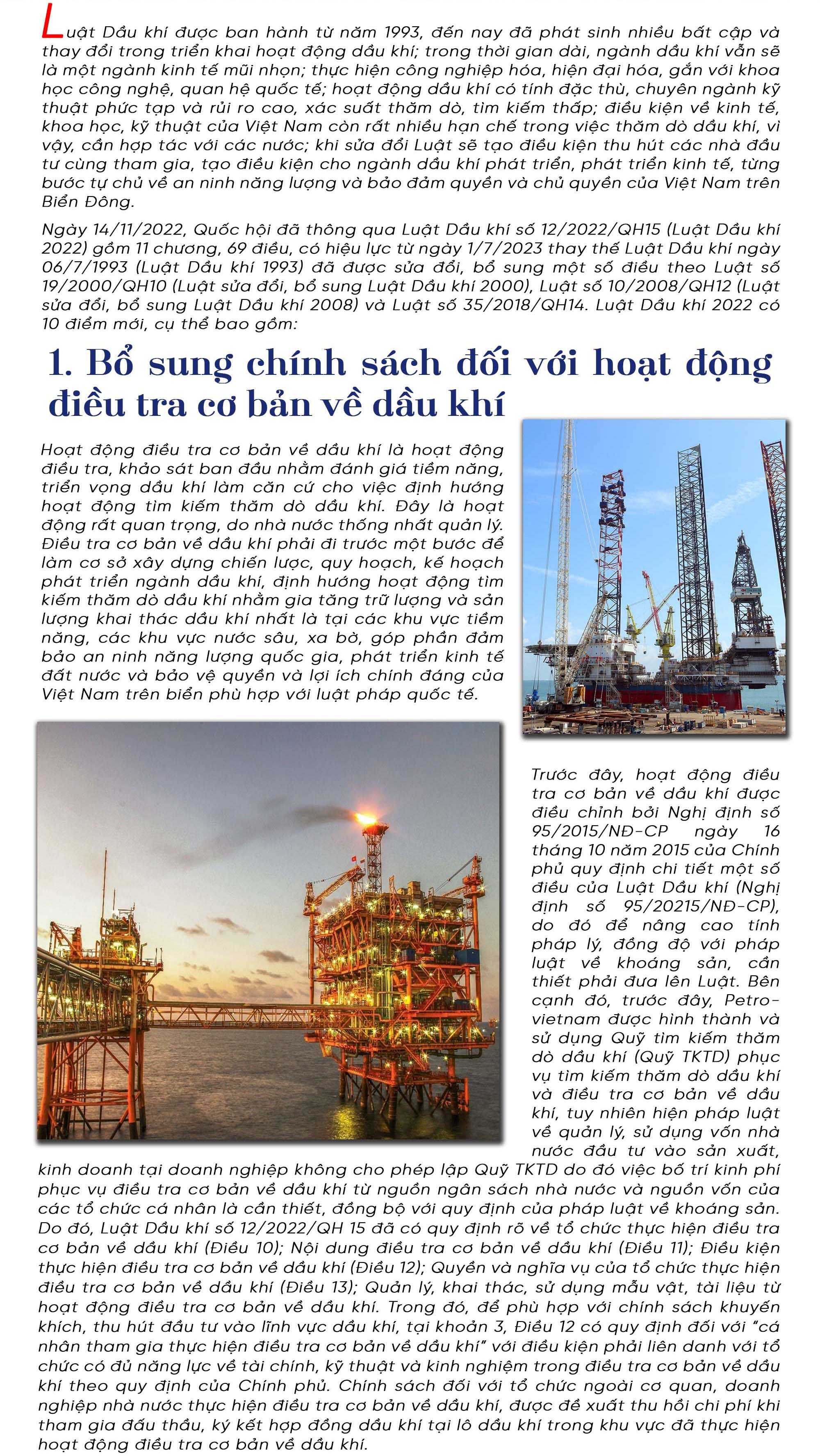 [E-Magazine] Luật Dầu khí 2022: Tạo điều kiện thuận lợi hơn cho hoạt động thăm dò khai thác dầu khí