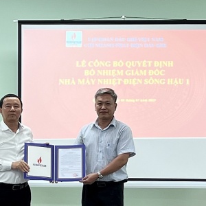 Công bố quyết định bổ nhiệm Giám đốc NMNĐ Sông Hậu 1