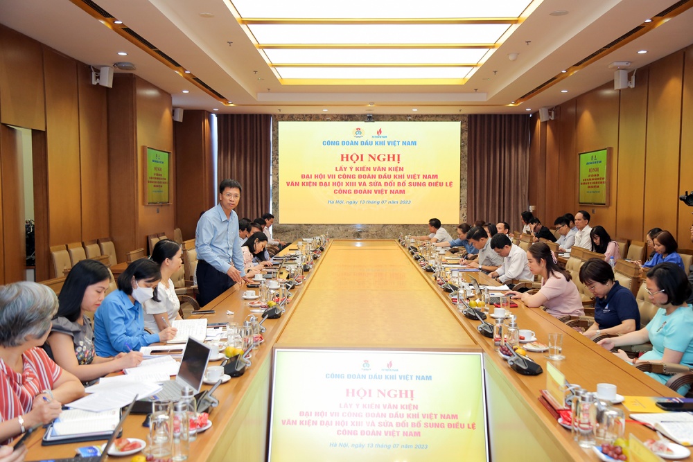 CĐ DKVN tổ chức Hội nghị lấy ý kiến Văn kiện Đại hội VII Công đoàn Dầu khí Việt Nam