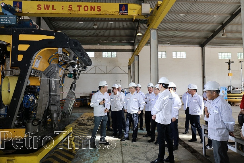 Tổng giám đốc Petrovietnam Lê Mạnh Hùng làm việc với PTSC: Xây dựng hệ sinh thái để tập trung nguồn lực