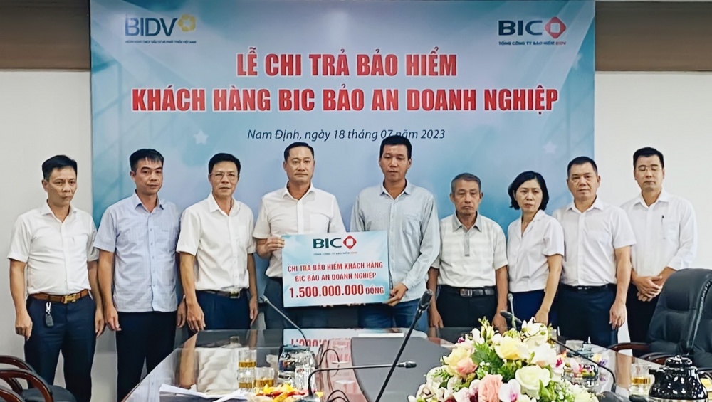 BIC chi trả 1,5 tỷ đồng bảo hiểm BIC Bảo An Doanh Nghiệp tại Nam Định