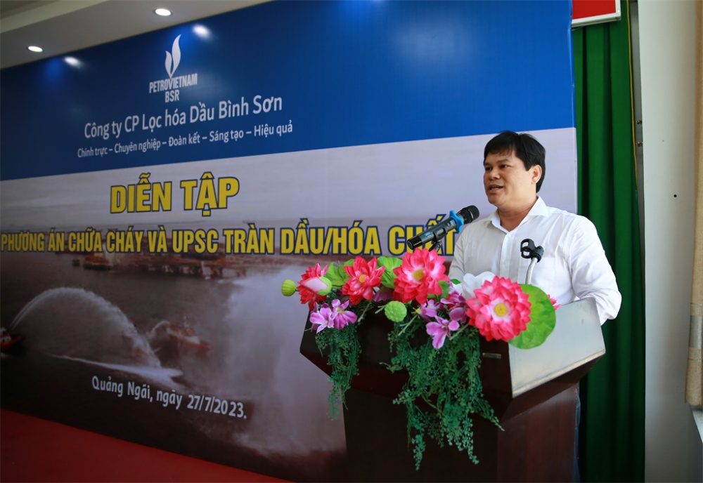 BSR tổ chức diễn tập phương án chữa cháy và ứng phó sự cố tràn dầu