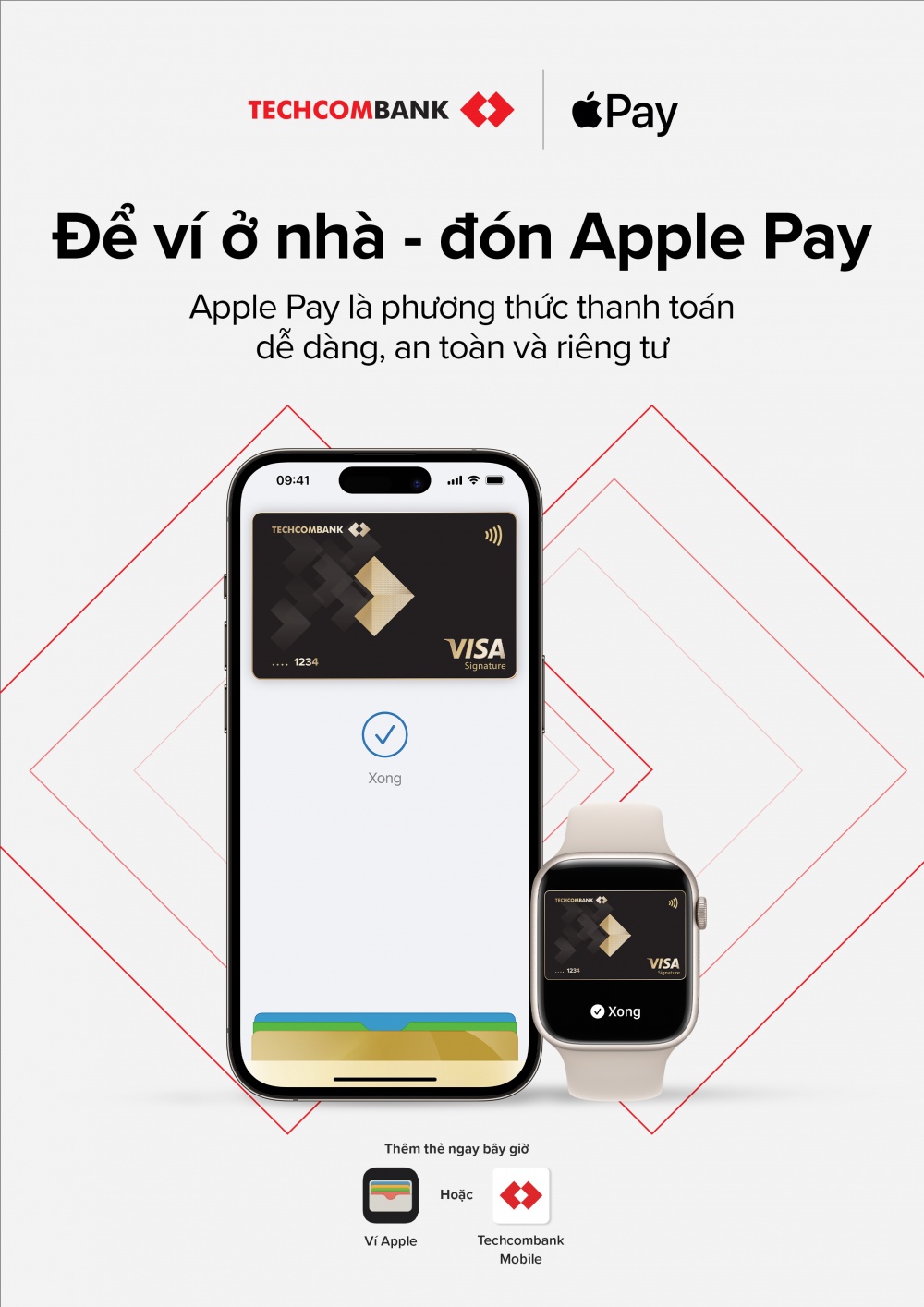 Techcombank giới thiệu Apple Pay: Phương thức thanh toán an toàn, bảo mật và riêng tư hơn Techcombank giới thiệu Apple Pay: Phương thức thanh toán an toàn, bảo mật và riêng tư hơn
