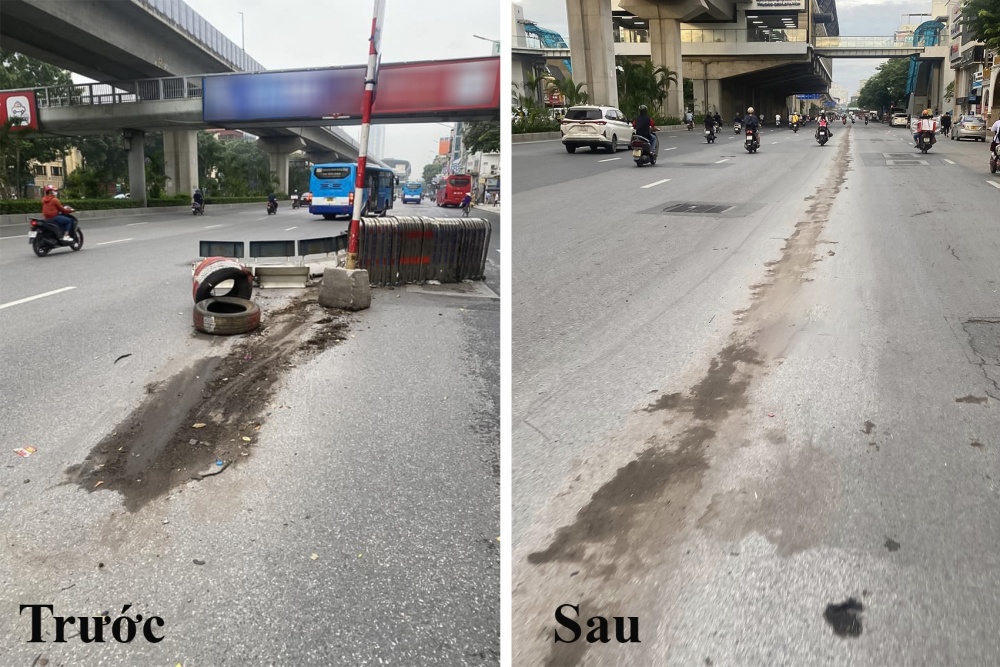 Một số dải phân cách trên đường Nguyễn Trãi đã được dỡ bỏ. Một số dải phân cách trên đường Nguyễn Trãi đã được dỡ bỏ.