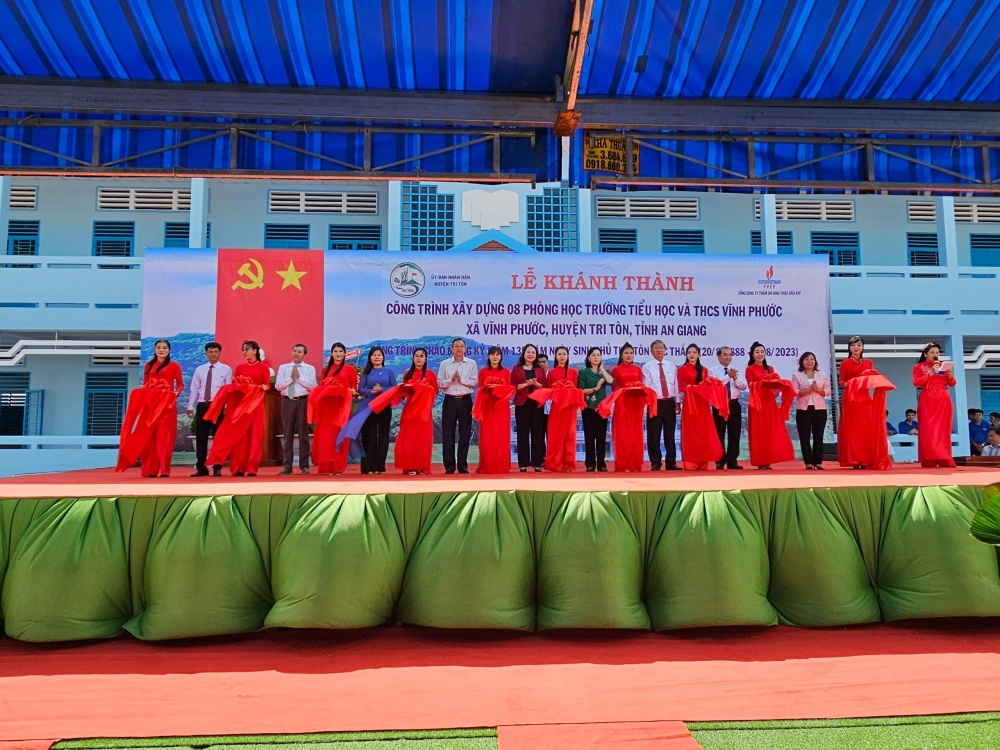 PVEP tài trợ 5 tỷ đồng xây dựng Trường Tiểu học và THCS Vĩnh Phước, tỉnh An Giang