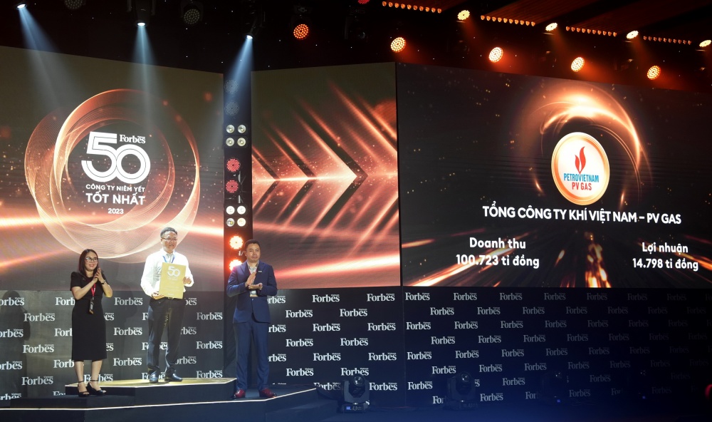 V GAS lần thứ 11 liên tiếp nhận vinh danh của Forbes Việt Nam “Top50 Công ty niêm yết tốt nhất Việt Nam năm 2023”