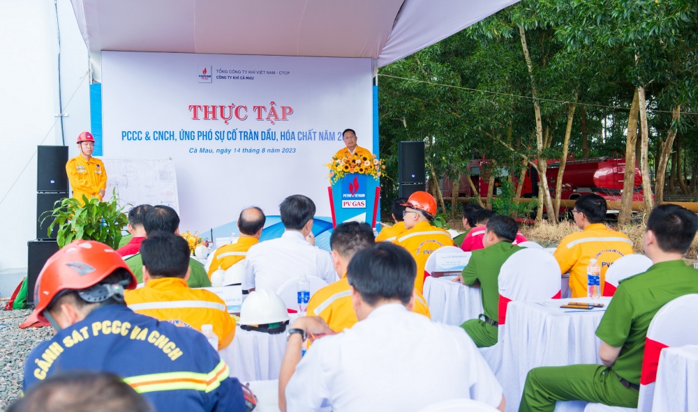KCM chào mừng các đơn vị, lực lượng tham gia thực tập Phương án PCCC &CHCN 2023