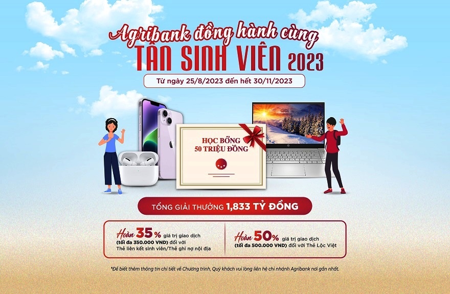 Agribank dành hơn 1,8 tỷ đồng tặng tân sinh viên Agribank dành hơn 1,8 tỷ đồng tặng tân sinh viên