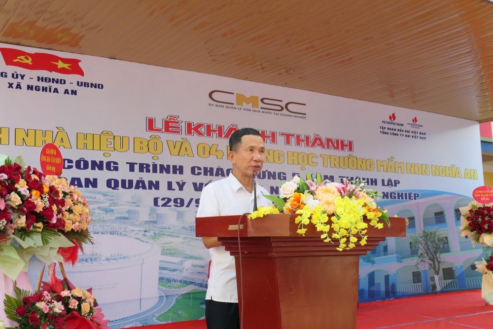PV Gas tài trợ 5 tỷ đồng xây dựng trường Mầm non xã Nghĩa An