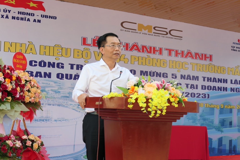 PV Gas tài trợ 5 tỷ đồng xây dựng trường Mầm non xã Nghĩa An