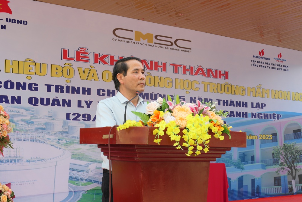 PV Gas tài trợ 5 tỷ đồng xây dựng trường Mầm non xã Nghĩa An