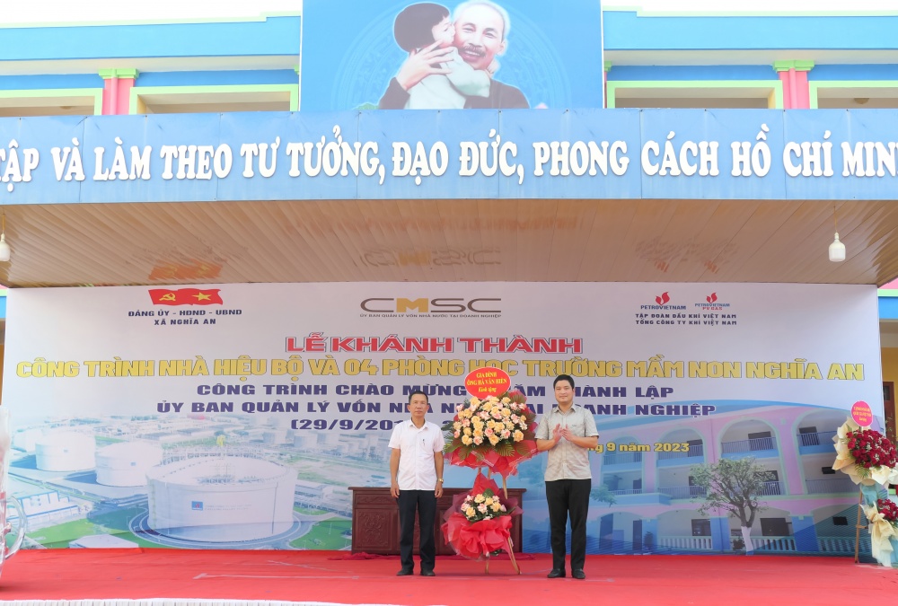 PV Gas tài trợ 5 tỷ đồng xây dựng trường Mầm non xã Nghĩa An