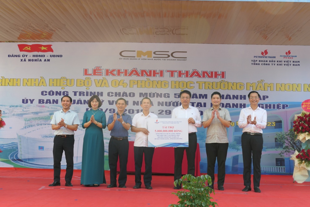 PV Gas tài trợ 5 tỷ đồng xây dựng trường Mầm non xã Nghĩa An