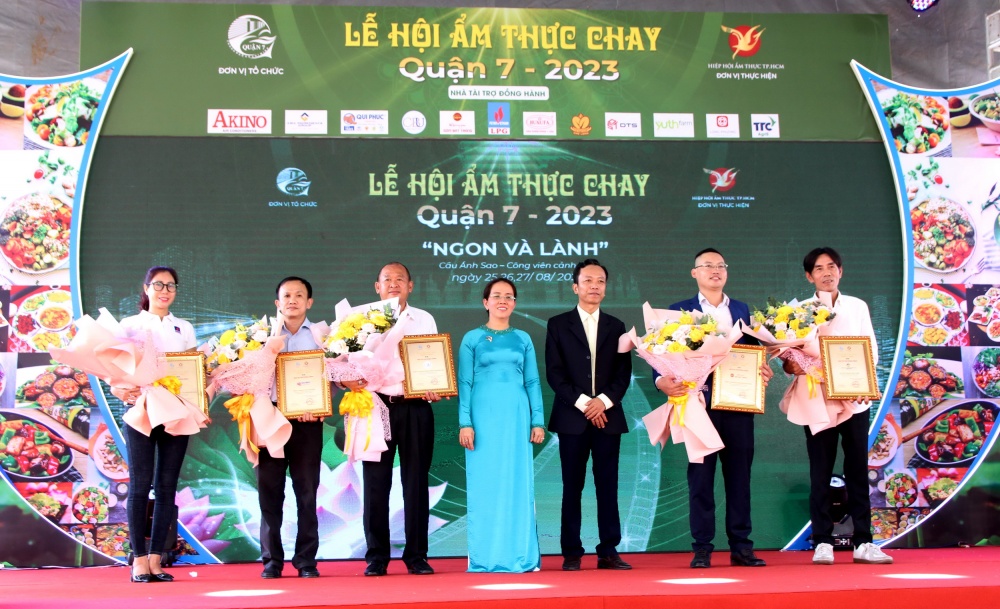 Ban tổ chức Lễ hội Ẩm thực chay Quận 7 năm 2023 cảm ơn các nhà tài trợ đã nhiệt tình đồng hành