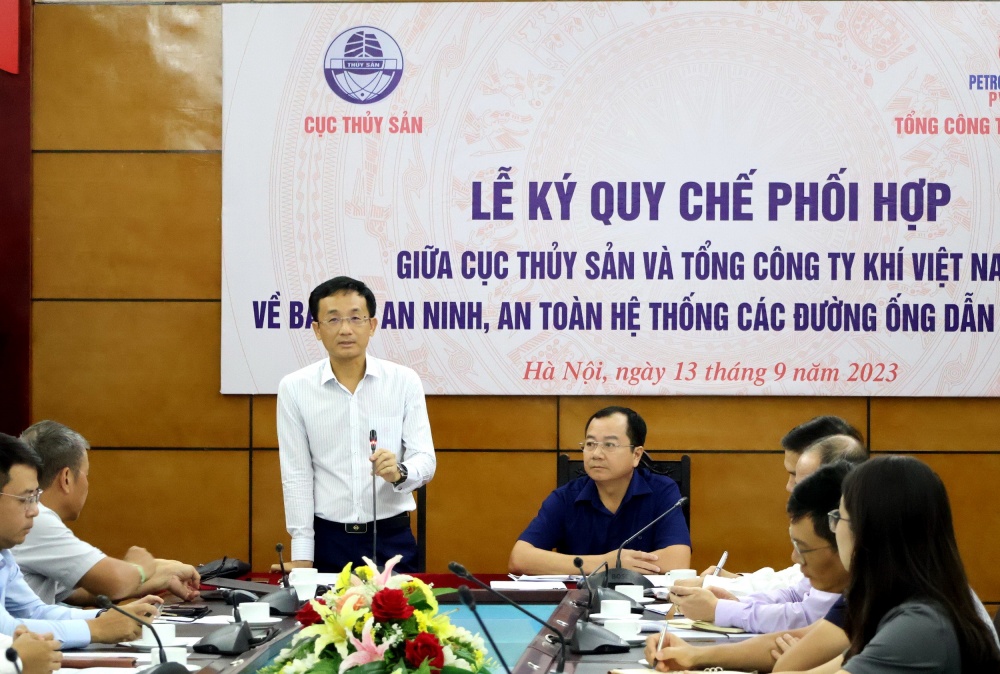 Ông Trần Nhật Huy – Phó Tổng Giám đốc PV GAS đánh giá cao sự hợp tác giữa Cục Thủy sản và Tổng công ty Khí Việt Nam, hỗ trợ PV GAS đảm bảo an ninh, an toàn tuyệt đối cho các đường ống dẫn khí của PV GAS Ông Trần Nhật Huy – Phó Tổng Giám đốc PV GAS đánh giá cao sự hợp tác giữa Cục Thủy sản và Tổng công ty Khí Việt Nam, hỗ trợ PV GAS đảm bảo an ninh, an toàn tuyệt đối cho các đường ống dẫn khí của PV GAS