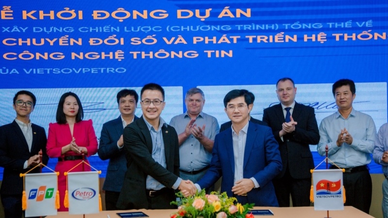 Liên doanh Việt-Nga Vietsovpetro và Liên danh Nhà thầu FPT-Petro South ký Biên bản khởi động dự án bằng hình thức số hóa. Liên doanh Việt-Nga Vietsovpetro và Liên danh Nhà thầu FPT-Petro South ký Biên bản khởi động dự án bằng hình thức số hóa.
