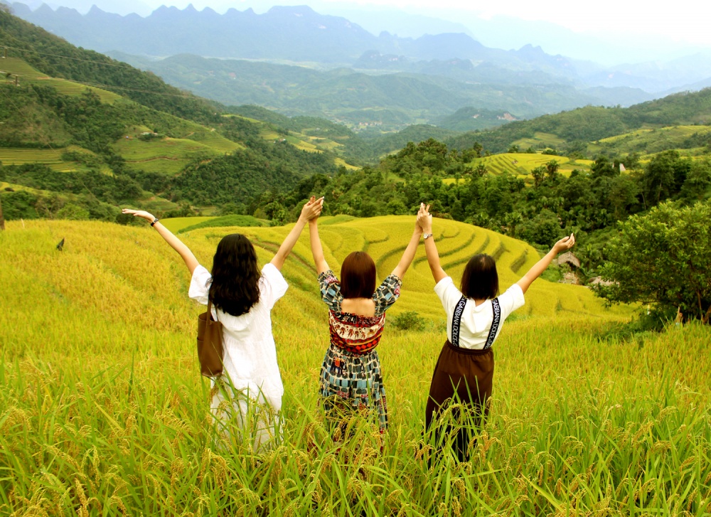 Ngắm ruộng bậc thang mùa lúa chín tại thành phố Hà Giang