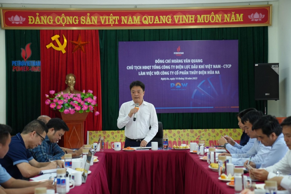 Chủ tịch HĐQT PV Power làm việc tại Thủy điện Hủa Na Chủ tịch HĐQT PV Power làm việc tại Thủy điện Hủa Na