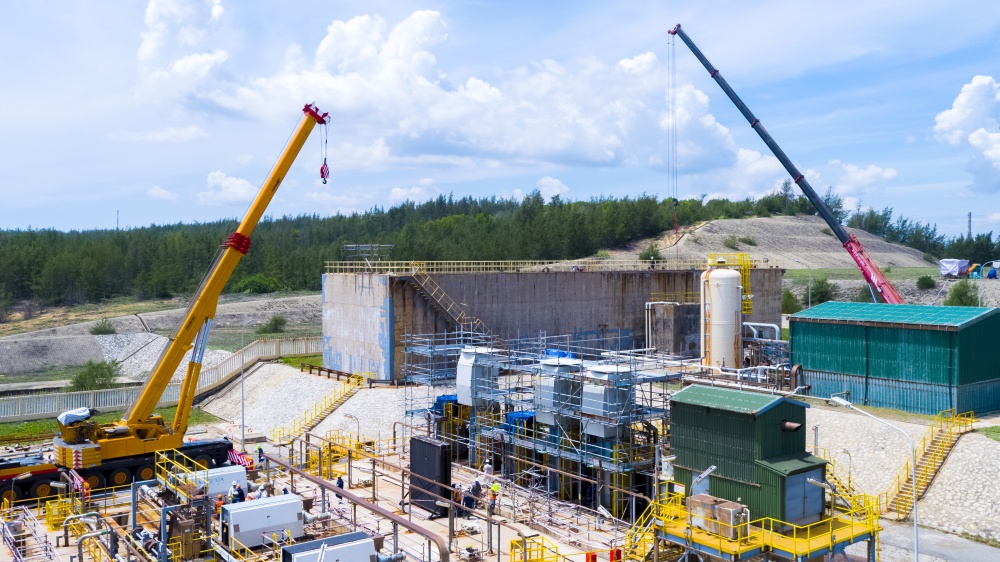 Tác phẩm dự thi "Petrovietnam trong tôi": Bộ ảnh "BSR - Công trường TA4 51 ngày đêm nhìn từ trên cao", tác giả Đỗ Văn Cử (BSR)