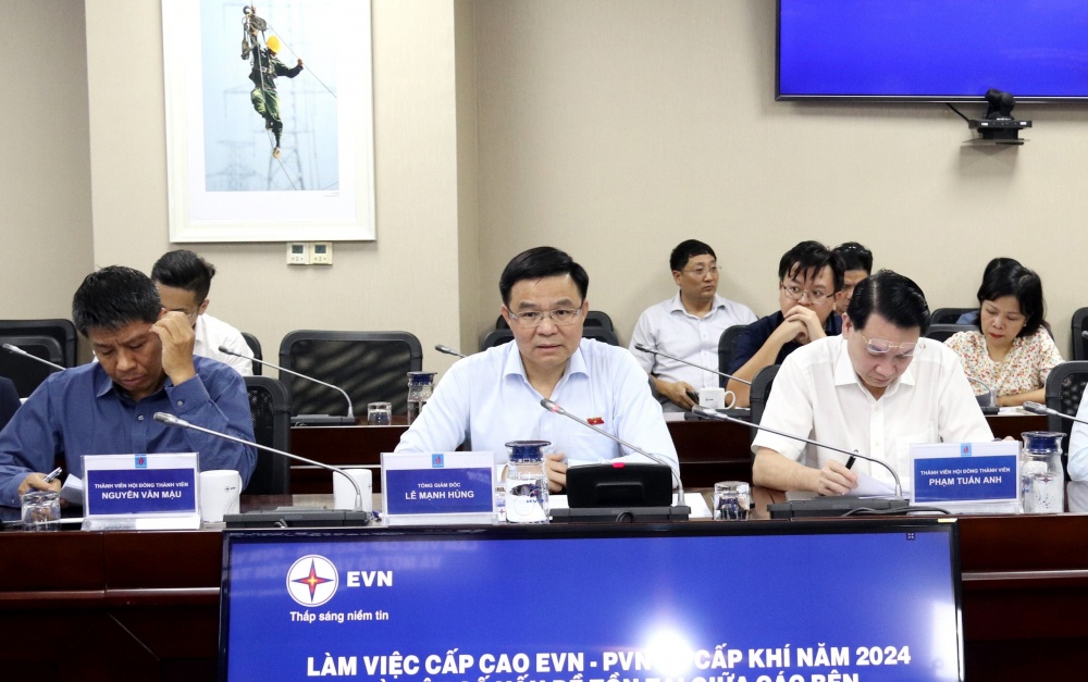 Lãnh đạo EVN và Petrovietnam trao đổi về công tác cung cấp khí cho sản xuất điện năm 2024 Lãnh đạo EVN và Petrovietnam trao đổi về công tác cung cấp khí cho sản xuất điện năm 2024