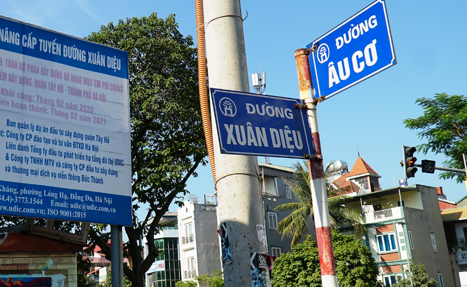 Hà Nội phân luồng tổ chức lại giao thông đường Âu Cơ Hà Nội phân luồng tổ chức lại giao thông đường Âu Cơ